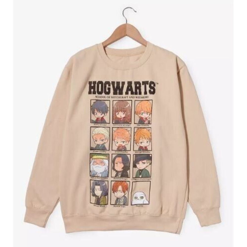 Rare Harry Potter Hogwarts Chibi Yearbook Portraits Crewneck Jumper Size Large L